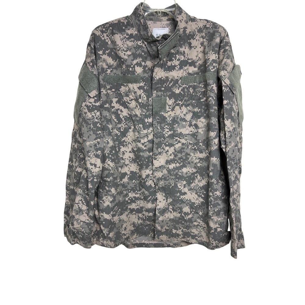 US Army ACU Digital Camo Combat Jacket Men's Size Large Long Military Issued C13